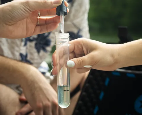 Sample from the agent case: the test tube